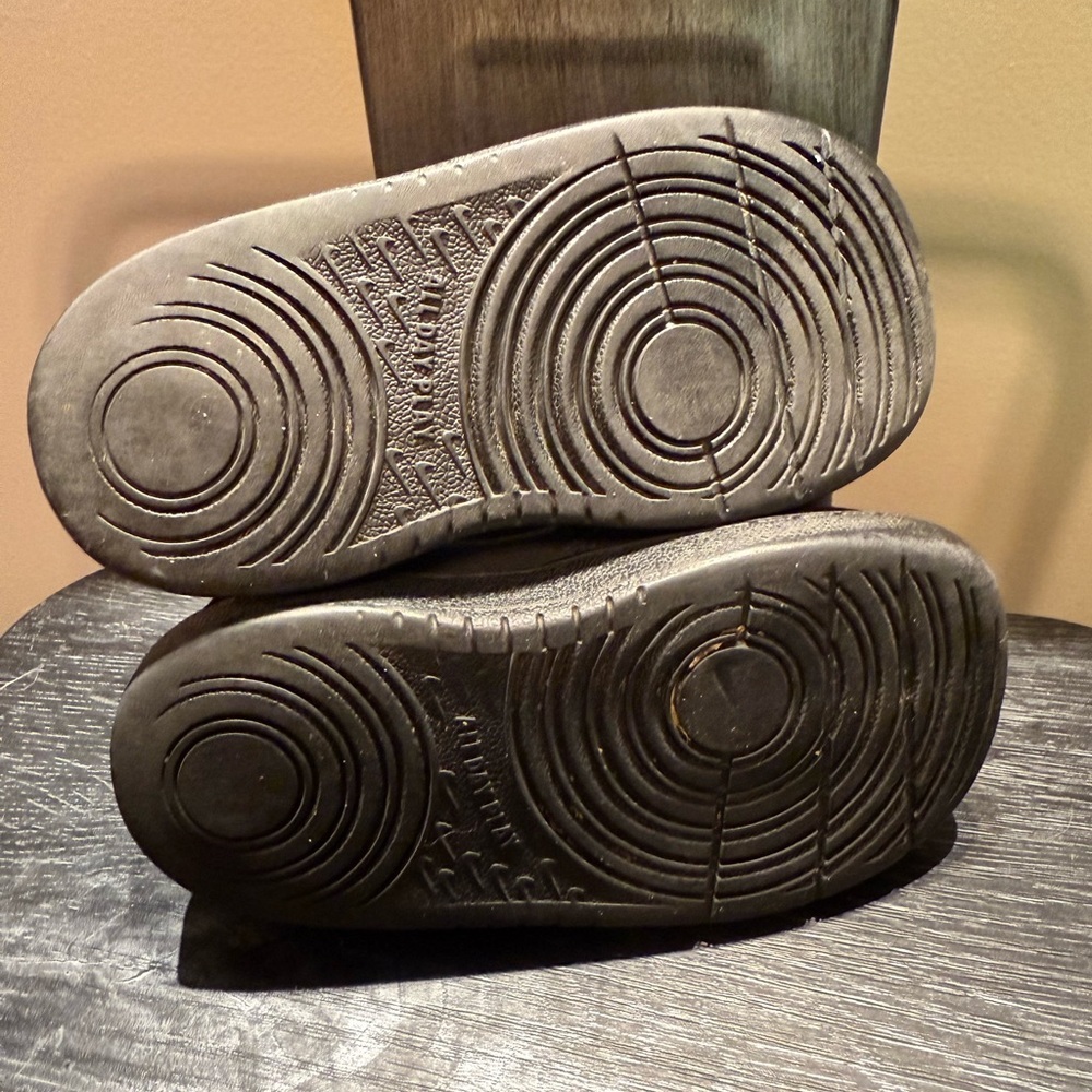 NIKE Shoes Toddler 7C COURT BOROUGH MID 2 Black Leather Sneakers CD7784-001 - Picture 9 of 10